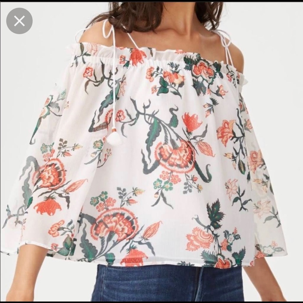 Floral off the shoulder blouse